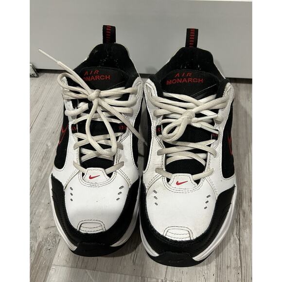Nike AIR MONARCH WIDE 4E Size 7 Men White Black Red  Walking Shoe - Picture 6 of 8